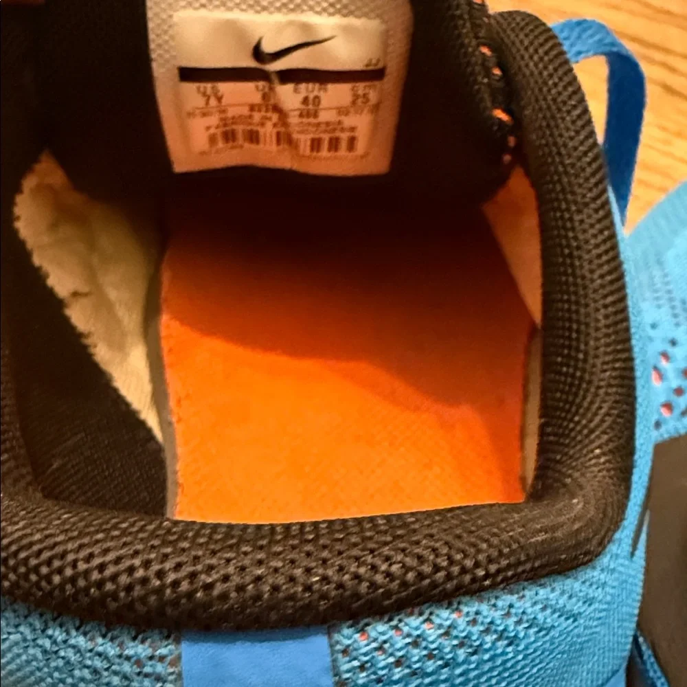 Nike RN Free Blue/Orange Running Sneakers‎ Lightweight  Size 7y